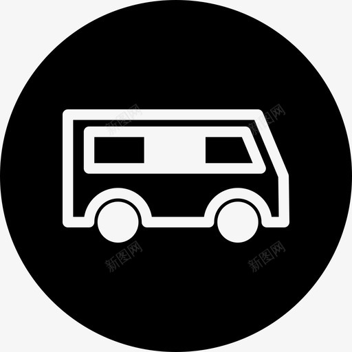 公共汽车微型客车车辆图标svg_新图网 https://ixintu.com 公共汽车 微型客车 车辆 运输圆形填料