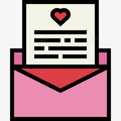 情书婚礼153线性颜色图标svg_新图网 https://ixintu.com 婚礼 情书 线性 颜色