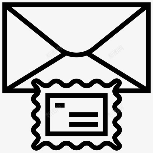 邮票信件邮递图标svg_新图网 https://ixintu.com 信件 出版社 那里 邮票 邮资 邮递