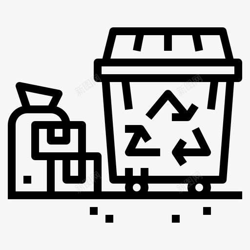 垃圾箱洗衣房图标svg_新图网 https://ixintu.com 垃圾箱 洗衣房