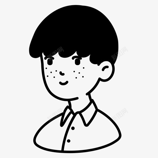 人类化身男孩雀斑图标svg_新图网 https://ixintu.com 人物 人物化身雕文 人类化身 男孩 雀斑