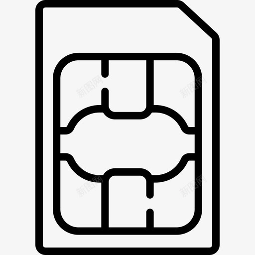 Sim卡技术60线性图标svg_新图网 https://ixintu.com Sim 技术 线性