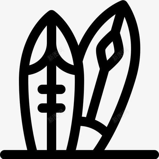 冲浪板澳大利亚12线性图标svg_新图网 https://ixintu.com 冲浪板 澳大利亚 线性