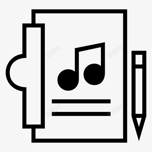 音符音乐声音图标svg_新图网 https://ixintu.com 声音 音乐 音符 音调