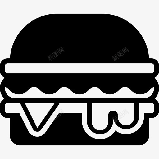 汉堡奶酪食物图标svg_新图网 https://ixintu.com 不健康 奶酪 汉堡 食物
