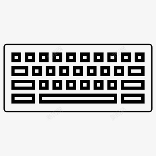 键盘电脑键盘电脑图标svg_新图网 https://ixintu.com 游戏 电子 电脑 键盘