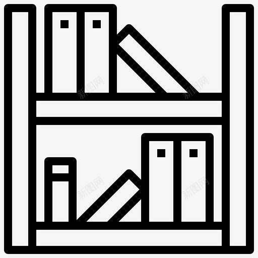 图书馆书籍书柜图标svg_新图网 https://ixintu.com 书架 书柜 书籍 仓储 图书馆 家具家居 现代教育