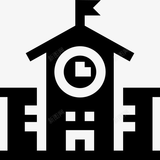 大学城市生活13满图标svg_新图网 https://ixintu.com 城市生活 大学