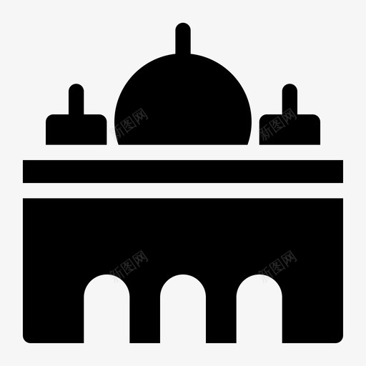 清真寺建筑图标svg_新图网 https://ixintu.com 建筑 清真寺