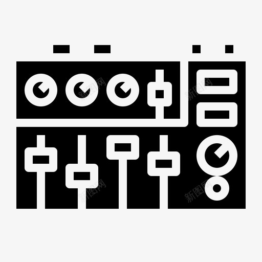 均衡器混音器多媒体图标svg_新图网 https://ixintu.com 均衡器 多媒体 无线电台 混音 设置