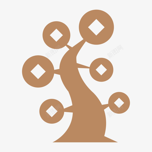 招财树svg_新图网 https://ixintu.com 招财树