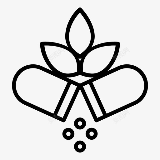胶囊草药药物图标svg_新图网 https://ixintu.com 胶囊 草药 药剂师 药物