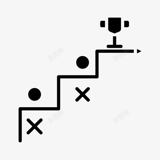 一步一步成就进步图标svg_新图网 https://ixintu.com 一步一步 成就 策略 进步 阶梯
