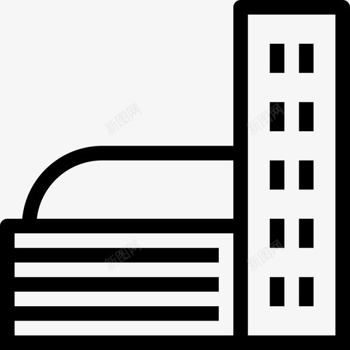 办公楼建筑商业图标svg_新图网 https://ixintu.com 办公楼 商业 建筑 建筑设计