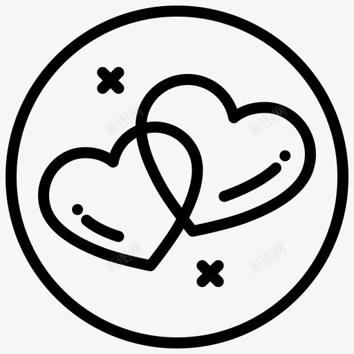 婚礼情侣心图标svg_新图网 https://ixintu.com 2圈 婚姻 婚礼 情人节 情侣