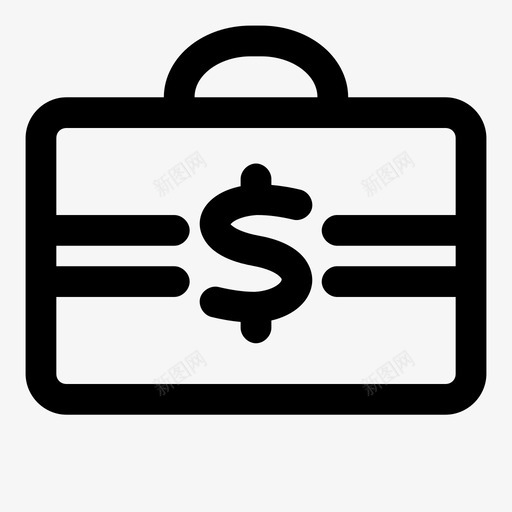 钱箱公文包钱袋图标svg_新图网 https://ixintu.com 公文包 钱箱 钱袋 随机加粗