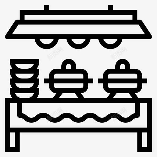 自助餐活动食物图标svg_新图网 https://ixintu.com 晚餐 活动 聚会 自助餐 食物