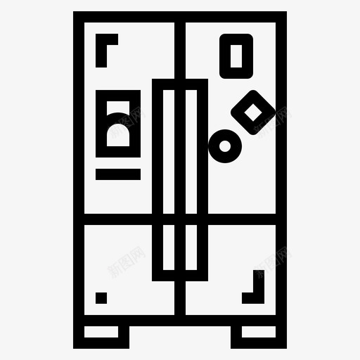 冰箱家用厨房图标svg_新图网 https://ixintu.com 冰箱 厨房 家用 晚餐