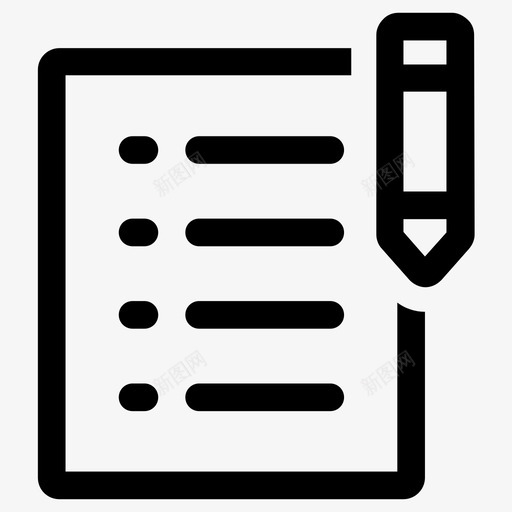 列表列表项纸质列表图标svg_新图网 https://ixintu.com 事项 列表 待办 纸质 表项