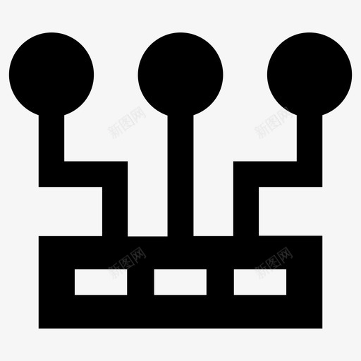 电路元件数字图标svg_新图网 https://ixintu.com 元件 处理器 数字 电子 电路