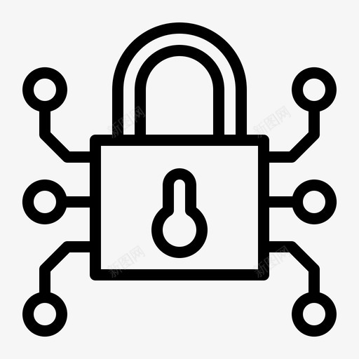 加密数据加密数据处理图标svg_新图网 https://ixintu.com 云计算和网络 加密 数据加密 数据处理 锁网络 锁访问