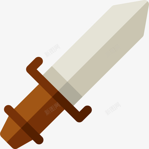 剑希腊神话11扁平图标svg_新图网 https://ixintu.com 希腊神话 扁平