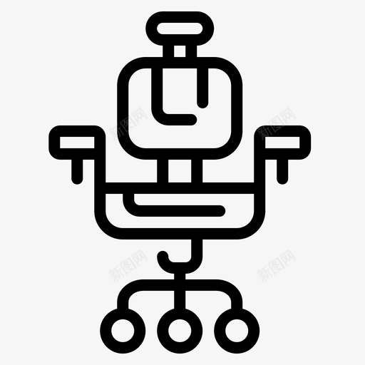 办公椅文具和办公室8直线型图标svg_新图网 https://ixintu.com 办公室 办公椅 文具 直线 线型