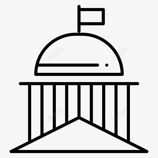 城市建筑旗帜图标svg_新图网 https://ixintu.com 城市 常规 建筑 旗帜 爱尔兰 线路 绿色 美国