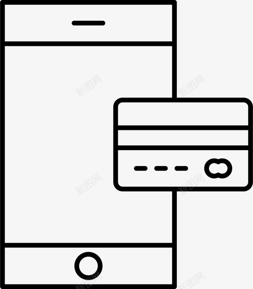 网上银行手机图标svg_新图网 https://ixintu.com 信用卡 手机 网上 网上银行 银行