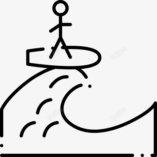 冲浪板冲浪冲浪海浪图标svg_新图网 https://ixintu.com 冲浪 冲浪板 海浪