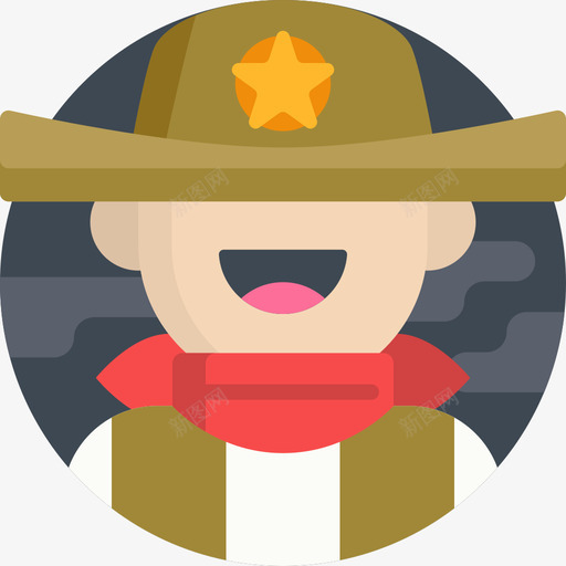 警长万圣节服装平底鞋图标svg_新图网 https://ixintu.com 万圣节服装 平底鞋 警长