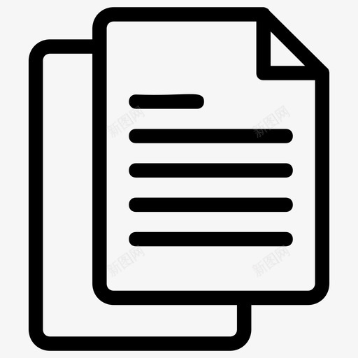 公文信函纸张图标svg_新图网 https://ixintu.com 信函 公文 图标 客户关系 文件 文本 管理 纸张 表格