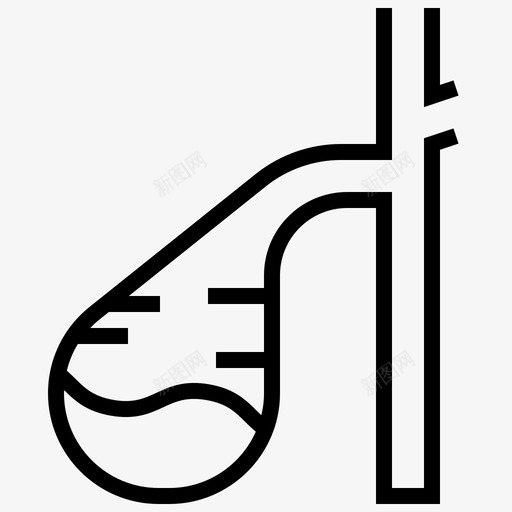 胆囊胆汁器官图标svg_新图网 https://ixintu.com 人类 储藏室 器官 胆囊 胆汁