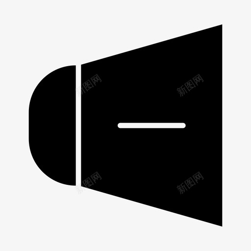 减音量静音无声图标svg_新图网 https://ixintu.com 图标 字形 工作 无声 静音 音量