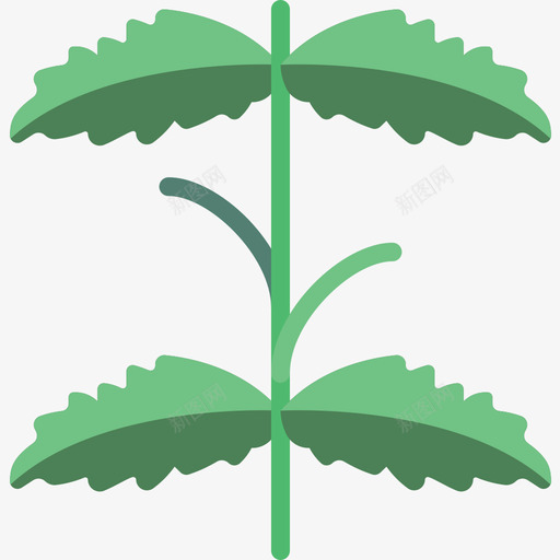 薄荷植物3扁平图标svg_新图网 https://ixintu.com 扁平 植物3 薄荷