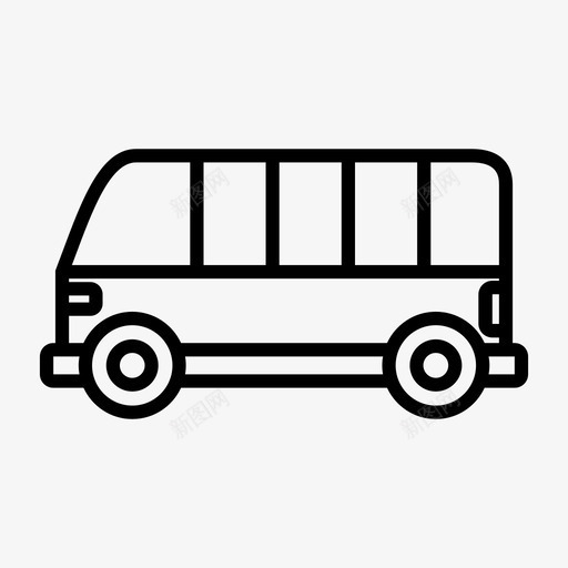公共汽车校车交通工具图标svg_新图网 https://ixintu.com 交通工具 公共汽车 校车 车辆