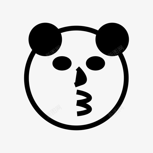吻动物表情符号图标svg_新图网 https://ixintu.com 动物 吻 收藏符号 熊猫 熊猫收藏 表情符号