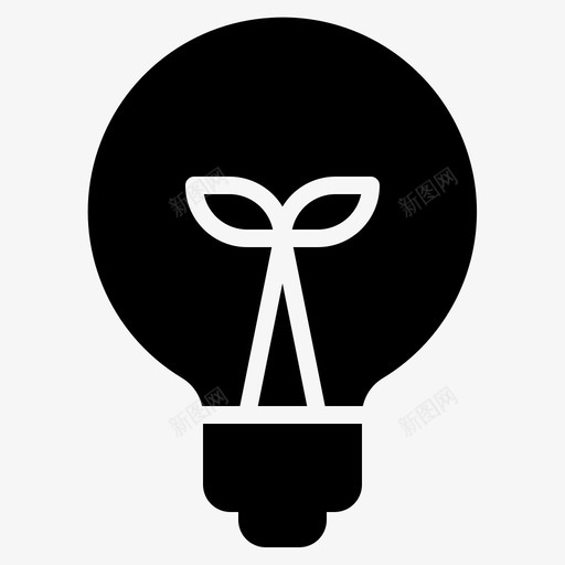 绿色能源生态环境图标svg_新图网 https://ixintu.com 固体 字形 环境 生态 绿色 能源