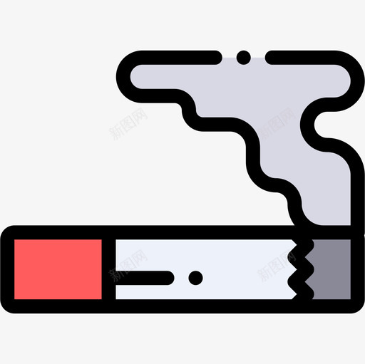 烟雾污染9线性颜色图标svg_新图网 https://ixintu.com 污染9 烟雾 线性颜色