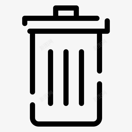 篮被删除图标svg_新图网 https://ixintu.com ui 元素 删除 垃圾 垃圾箱 基本 虚线