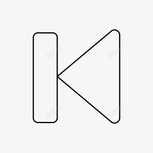 后退开始控制图标svg_新图网 https://ixintu.com 元素 后退 基本 媒体 开始 控制 用户界面