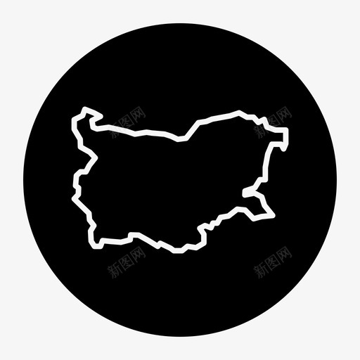 保加利亚地图欧洲地理图标svg_新图网 https://ixintu.com 保加利亚 地图 地理 欧洲 索非亚