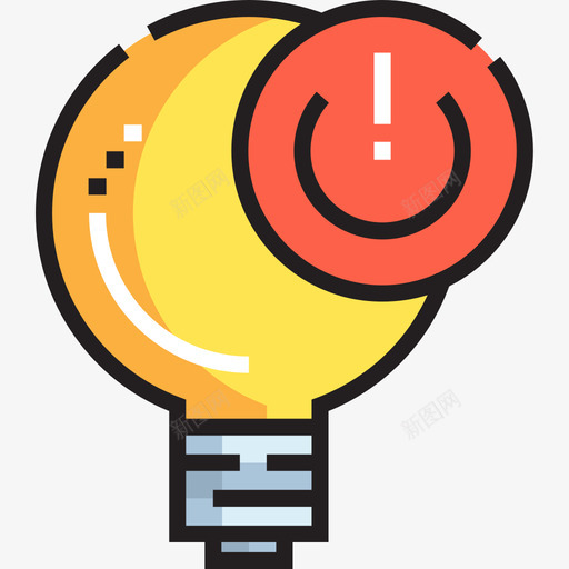 灯泡家用自动线性颜色图标svg_新图网 https://ixintu.com 家用 灯泡 线性 自动 颜色
