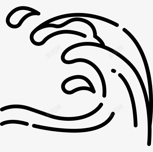 海啸灾难7线性图标svg_新图网 https://ixintu.com 海啸 灾难 线性