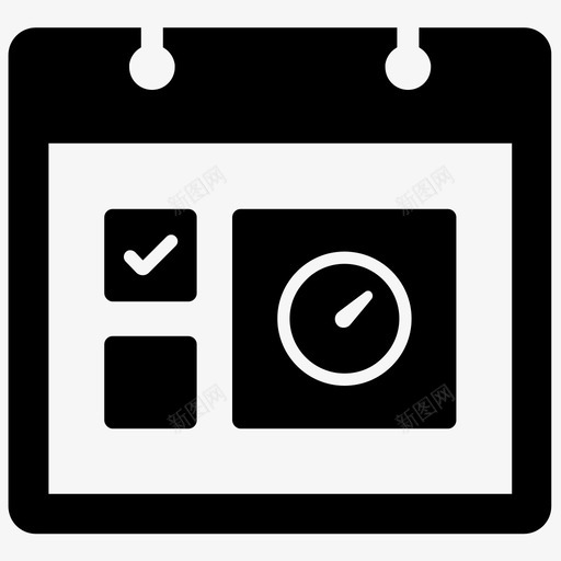 活动计划约会日历图标svg_新图网 https://ixintu.com 日历 日程表 时钟 时间 活动计划 约会