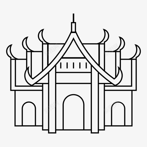 泰国佛寺曼谷地标佛教寺院图标svg_新图网 https://ixintu.com 亚洲地标 佛塔 佛教寺院 曼谷地标 泰国佛寺 神龛