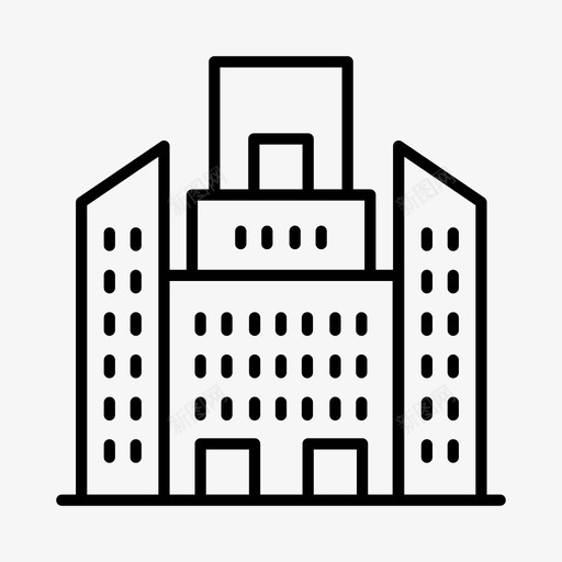 未来主义城市建筑公司图标svg_新图网 https://ixintu.com 公司 城市 大厦 建筑 未来主义