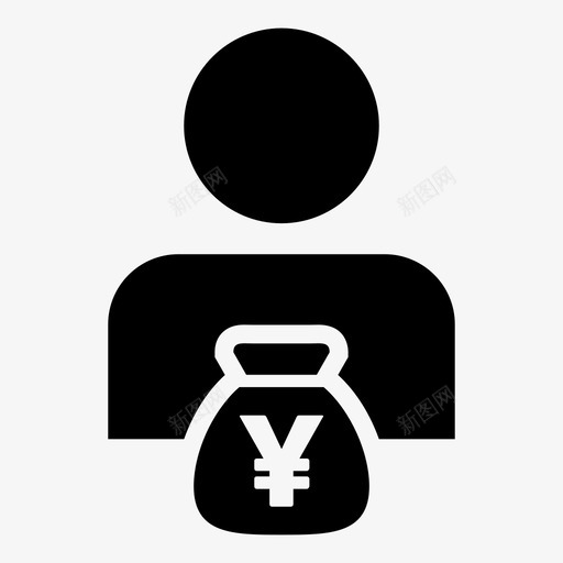 日元钱袋商业现金图标svg_新图网 https://ixintu.com 25个货币图标矢量人货币袋符号 商业 日元钱袋 现金 货币 资金 金融