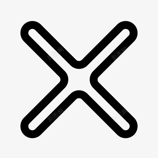舍入乘法取消交叉图标svg_新图网 https://ixintu.com x 交叉 取消 多个 简单形状 舍入乘法