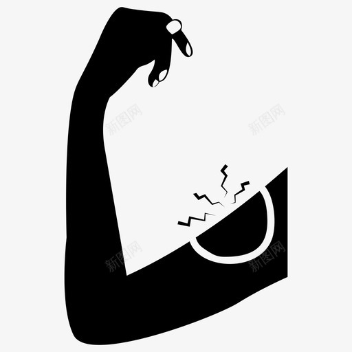 手臂骨折手臂绷带骨折图标svg_新图网 https://ixintu.com 人体 伤害 医疗 固体 图标 手臂 救助 物理 绷带 部位 骨折